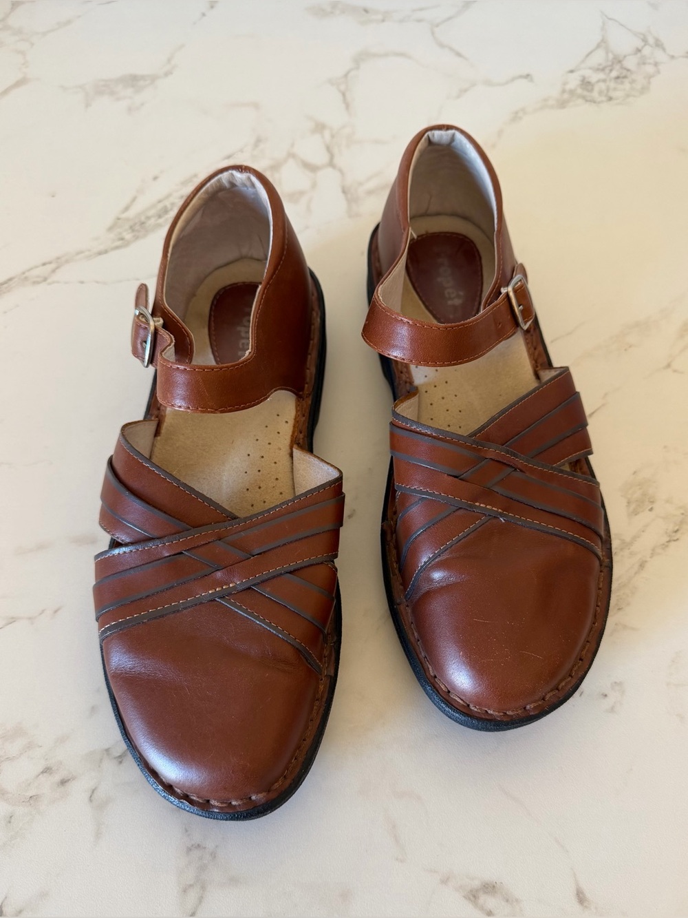 Propet Leather Mary Jane Sandals